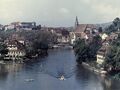Panorama von Tübingen mit dem Casino links, Foto Gebr. Metz 1953