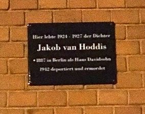 Gedenktafel für Jakob van Hoddis in der Rappstraße