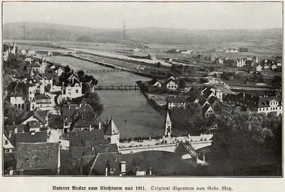 Unterer Neckar vom Kirchturm aus 1911 (Gebr. Metz).png