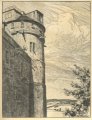Nordostturm, Zeichnung von Otto Ubbelohde